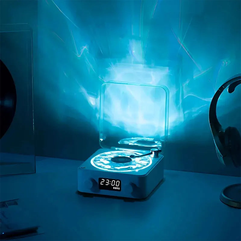Multi-Functional Retro Vinyl Record Player with Bluetooth Stereo and Natural Sleep Aid Sound