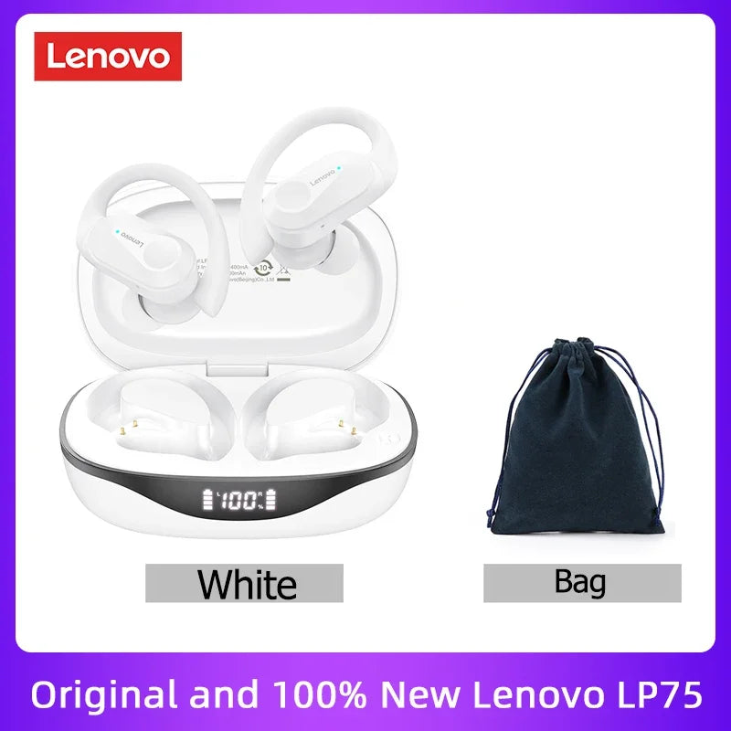 LP75 TWS Bluetooth V5.3 Wireless Earphones with LED Digital Display, Noise Reduction, and Waterproof Design