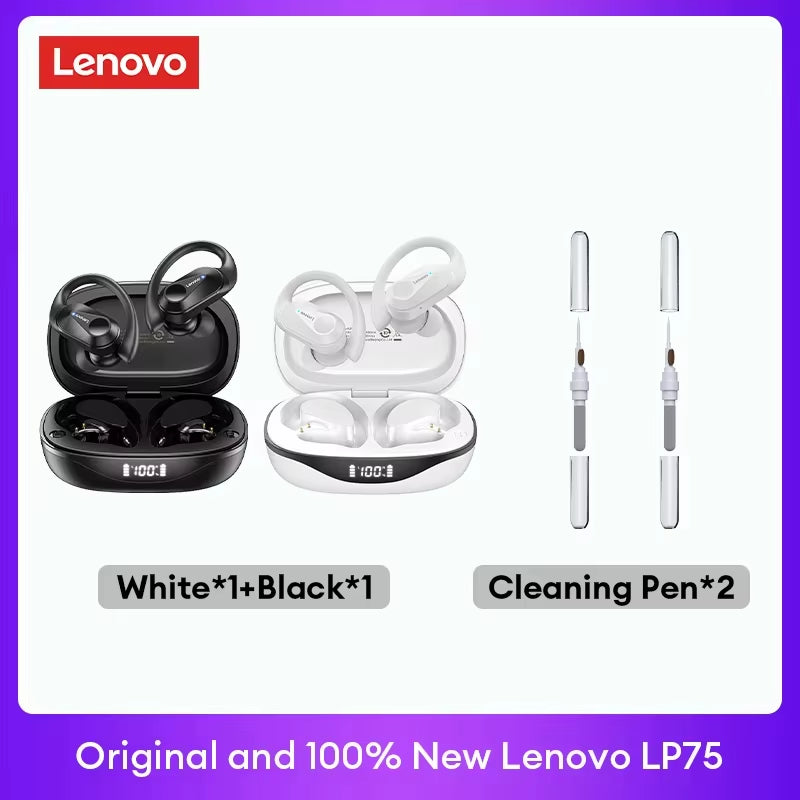 LP75 TWS Bluetooth V5.3 Wireless Earphones with LED Digital Display, Noise Reduction, and Waterproof Design