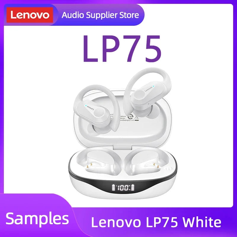 LP75 TWS Bluetooth V5.3 Wireless Earphones with LED Digital Display, Noise Reduction, and Waterproof Design