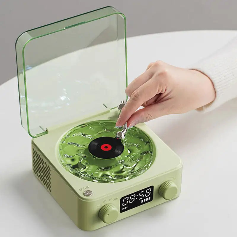 Multi-Functional Retro Vinyl Record Player with Bluetooth Stereo and Natural Sleep Aid Sound