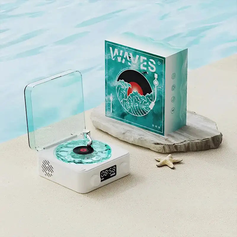 Multi-Functional Retro Vinyl Record Player with Bluetooth Stereo and Natural Sleep Aid Sound