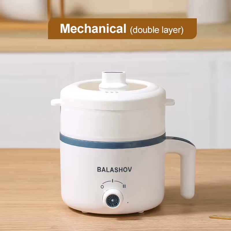 1.7L Electric Rice Cooker - Dual Layer, 220V Multi-Cooker with Non-Stick Surface and Smart Mechanical Functionality for Home Use