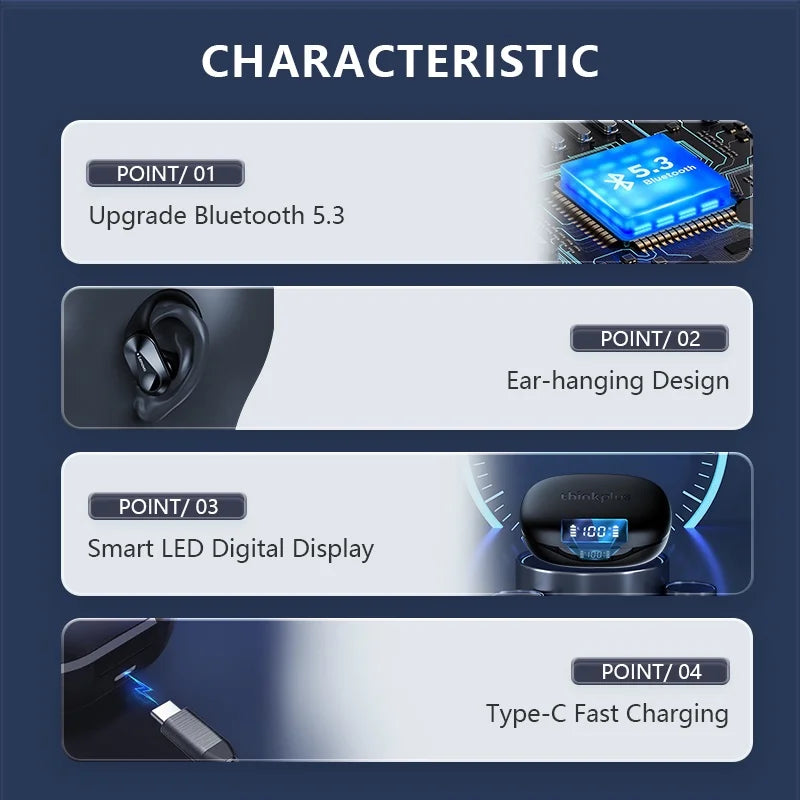 LP75 TWS Bluetooth V5.3 Wireless Earphones with LED Digital Display, Noise Reduction, and Waterproof Design
