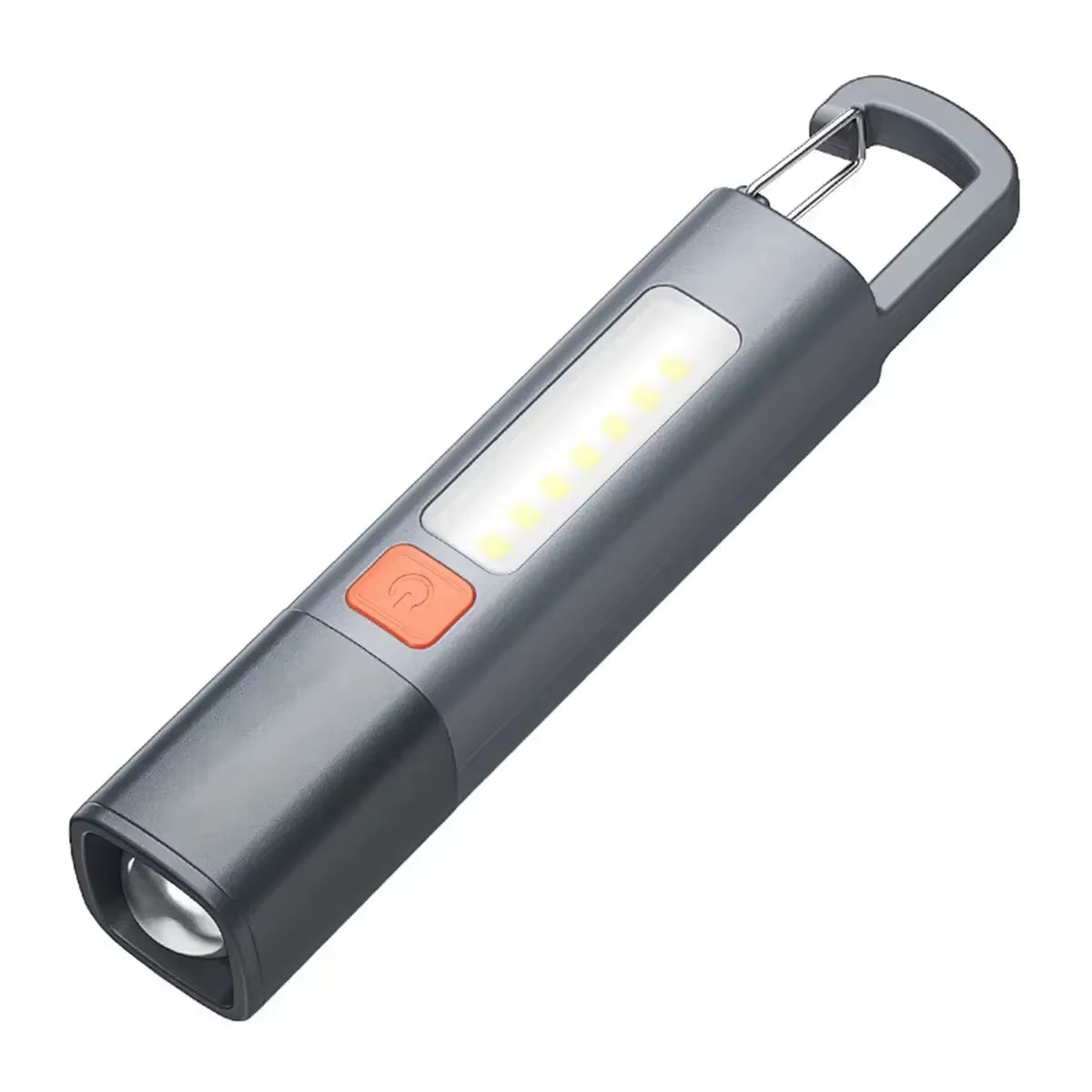 High-Performance ABS Flashlight with USB Charging - Compact Outdoor Camping Lamp with Telescopic Focus and COB Side Light