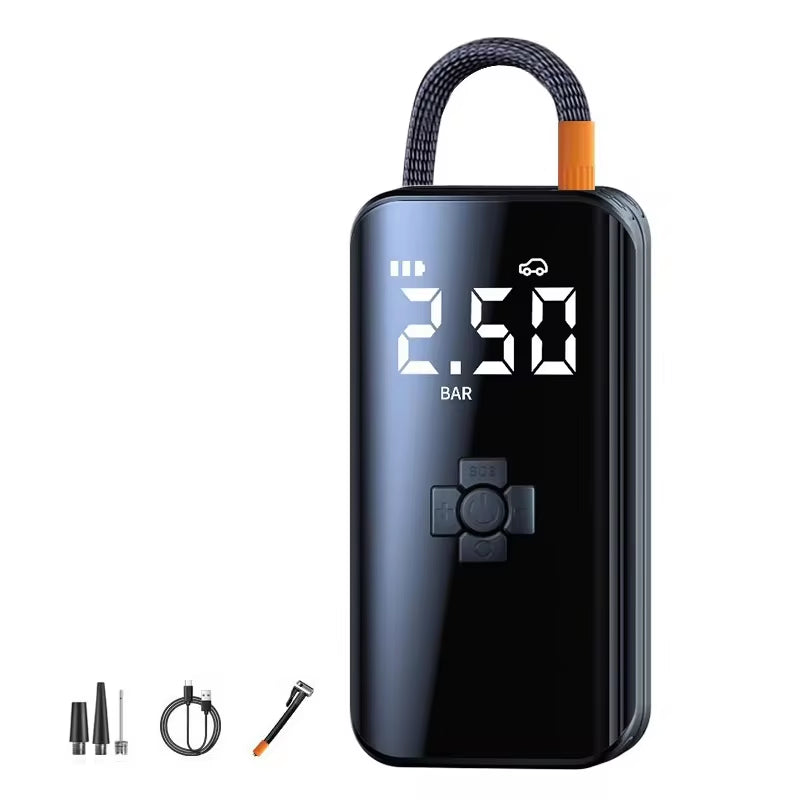 Wireless Electric Air Compressor and Tire Inflator for Motorcycles, Bicycles, Boats, and Automotive Applications