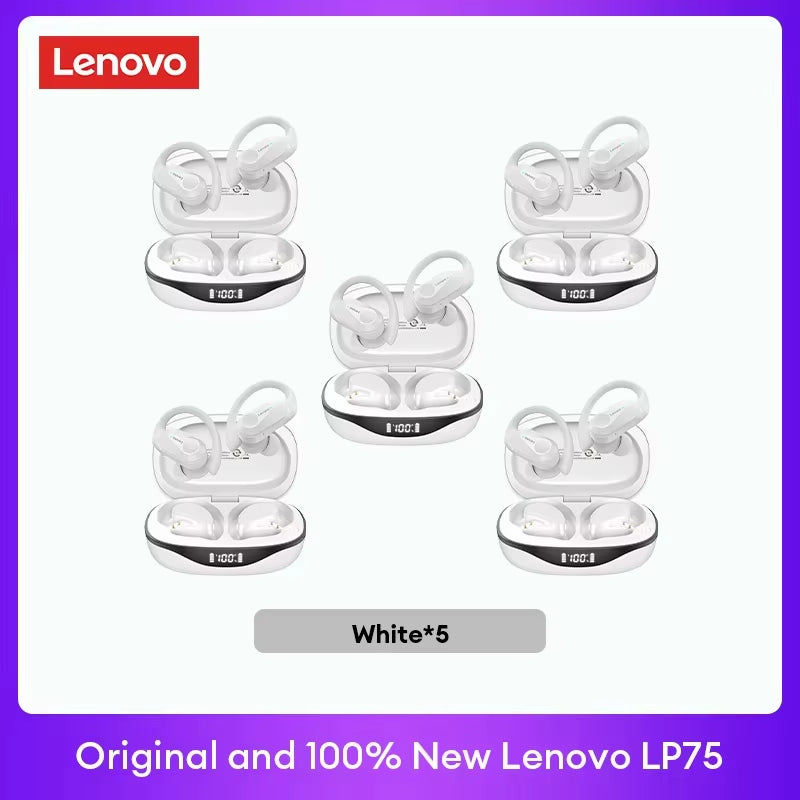 LP75 TWS Bluetooth V5.3 Wireless Earphones with LED Digital Display, Noise Reduction, and Waterproof Design