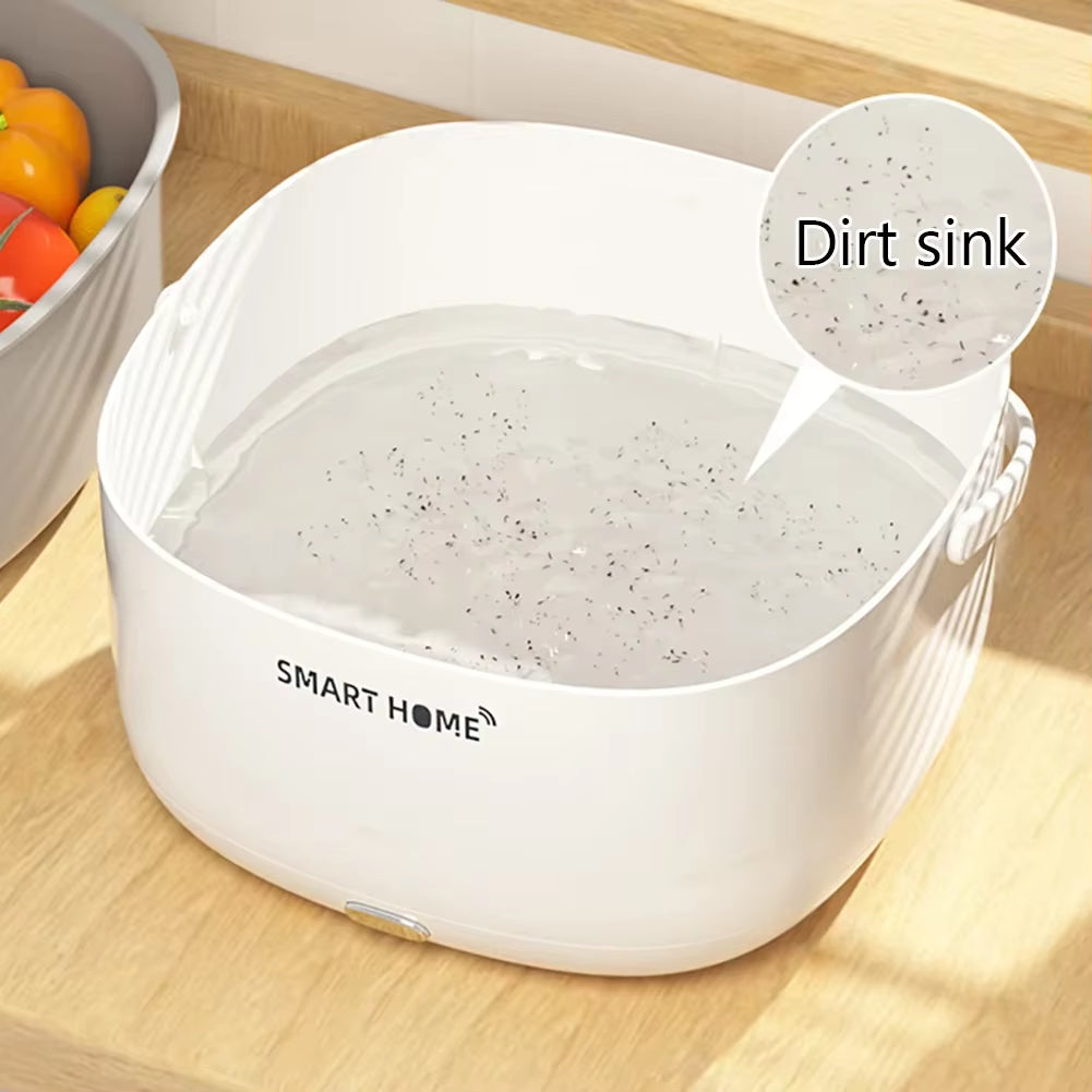 Ultrasonic Vegetable and Fruit Cleaner for Household Use - Pesticide Residue and Dirt Removal Purification System