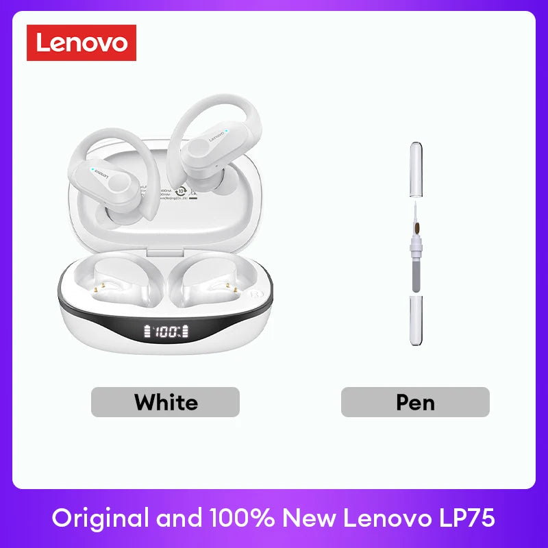 LP75 TWS Bluetooth V5.3 Wireless Earphones with LED Digital Display, Noise Reduction, and Waterproof Design