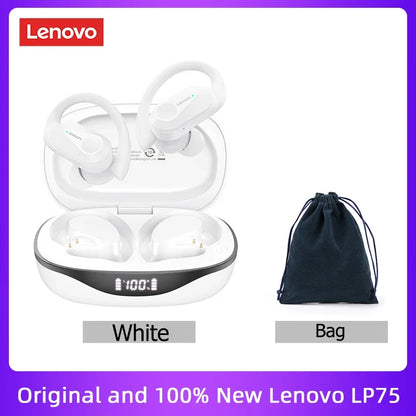 LP75 TWS Bluetooth V5.3 Wireless Earphones with LED Digital Display, Noise Reduction, and Waterproof Design