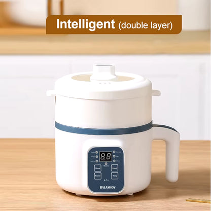 1.7L Electric Rice Cooker - Dual Layer, 220V Multi-Cooker with Non-Stick Surface and Smart Mechanical Functionality for Home Use