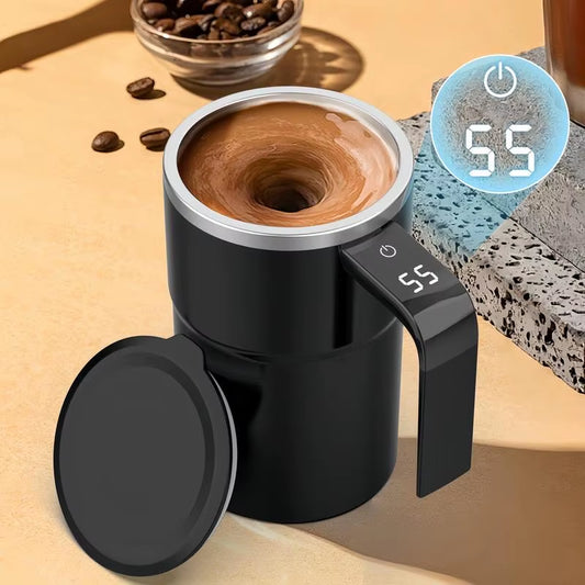 USB Rechargeable Automatic Magnetic Self-Mixing Coffee Mug - IP67 Waterproof, Food Safe, 380ML Capacity for Coffee and Tea