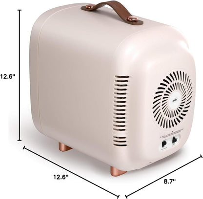 Mini Fridge, Professional Compact Fridge for Skincare, Mini Cosmetics, Makeup, 5 Liter (Cream White, 5L)