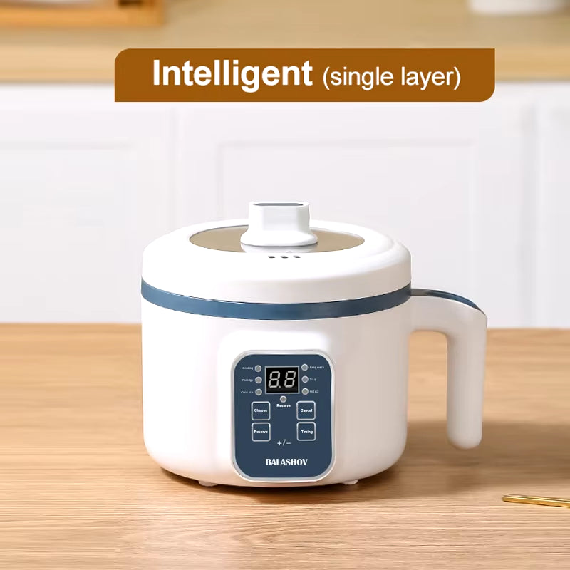 1.7L Electric Rice Cooker - Dual Layer, 220V Multi-Cooker with Non-Stick Surface and Smart Mechanical Functionality for Home Use