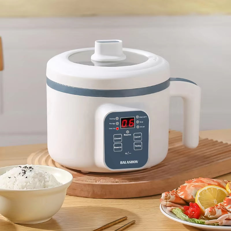 1.7L Electric Rice Cooker - Dual Layer, 220V Multi-Cooker with Non-Stick Surface and Smart Mechanical Functionality for Home Use