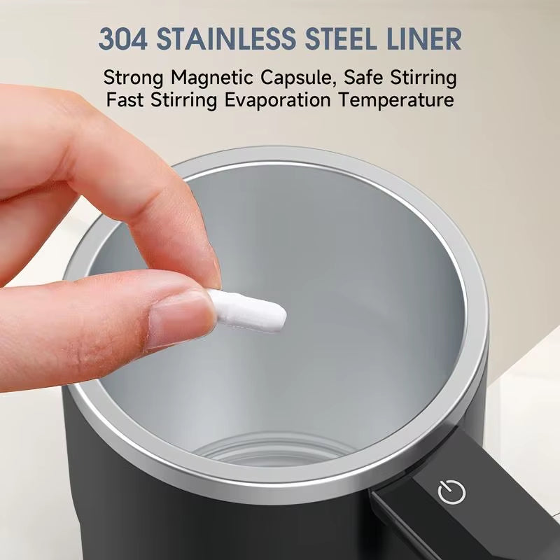 USB Rechargeable Automatic Magnetic Self-Mixing Coffee Mug - IP67 Waterproof, Food Safe, 380ML Capacity for Coffee and Tea