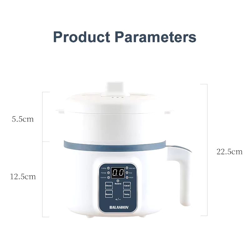 1.7L Electric Rice Cooker - Dual Layer, 220V Multi-Cooker with Non-Stick Surface and Smart Mechanical Functionality for Home Use
