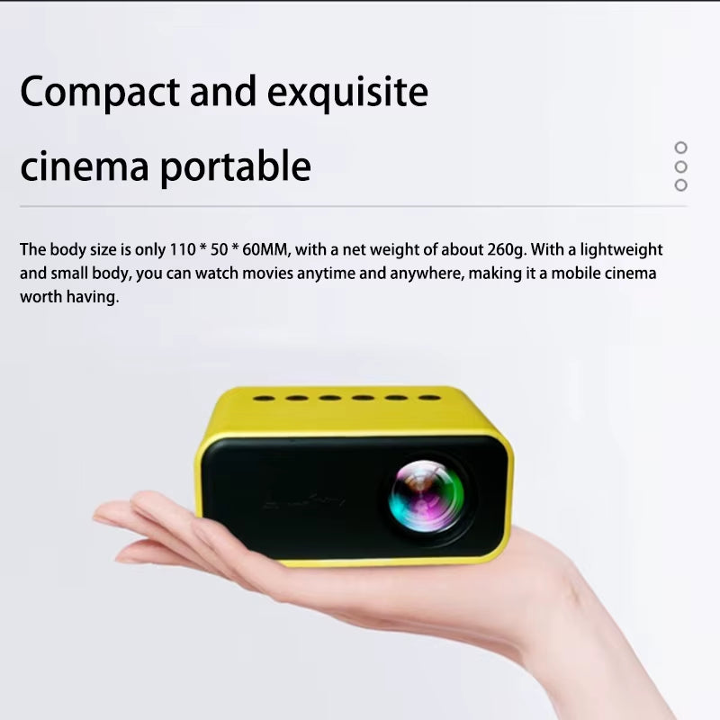 Xiaomi Portable Mini Projector - 8K HD Indoor Entertainment and Gaming for Children's Bedrooms