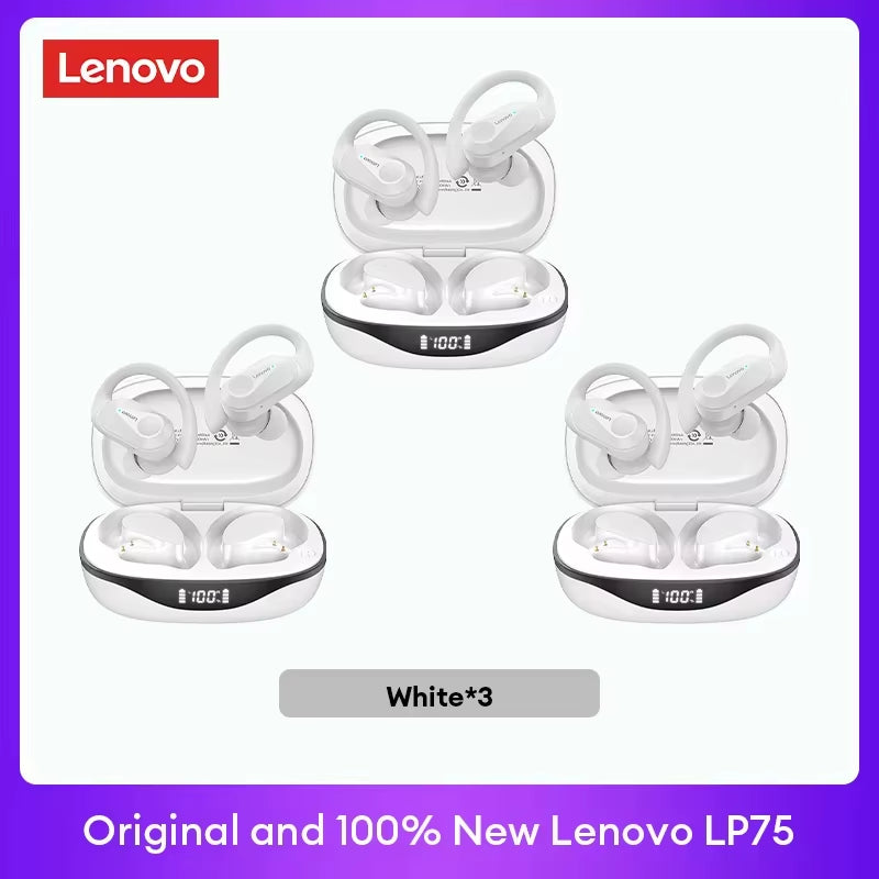 LP75 TWS Bluetooth V5.3 Wireless Earphones with LED Digital Display, Noise Reduction, and Waterproof Design