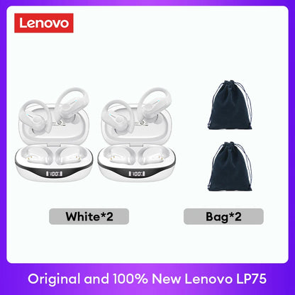 LP75 TWS Bluetooth V5.3 Wireless Earphones with LED Digital Display, Noise Reduction, and Waterproof Design